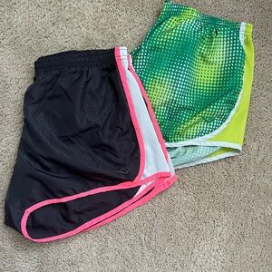Women's Pony Black and Green Athletic Shorts